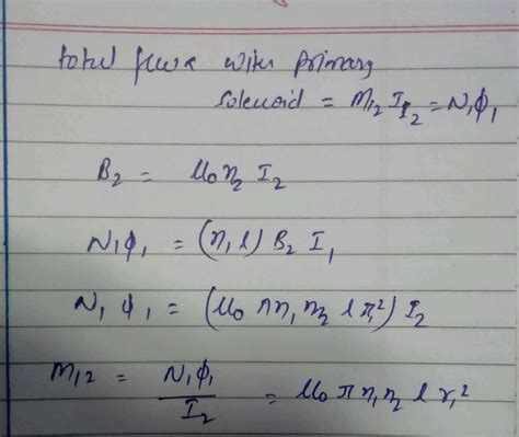 Define Mutual Inductance Between A Pair Of Coils Derive An Expression