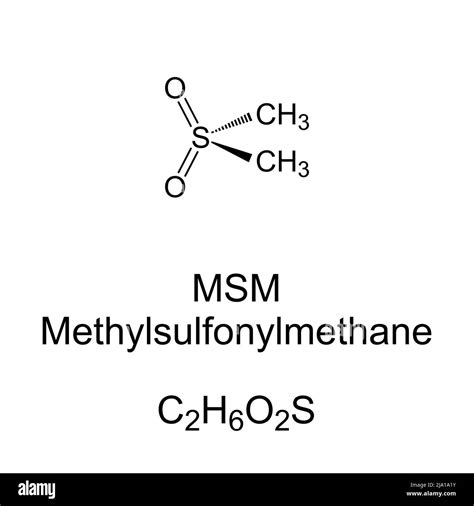 Methylsulfonylmethane Msm Chemical Formula And Skeletal Structure