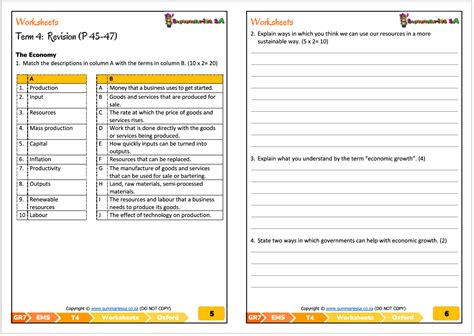 Grade 7 Economic And Management Sciences Ems Term 4 Oxford