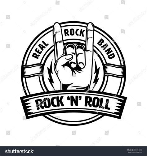 Rock And Roll Graphic For T Shirtposterstickertattoo Stock Vector