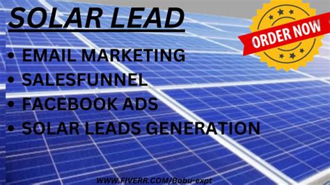 Generate Solar Leads Solar Lead Generation Solar Energy Business Leads