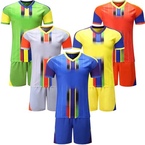 Mens Vertical Stripe Soccer Jerseys Men Football Jersey Adult