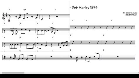 No Woman No Cry Bob Marley 1974 Flute C [sheet Music] Youtube