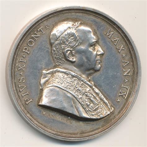 Медаль. 9-й год правления. Ватикан, Папа Пий XI (1922-1939). D-44мм. 1930
