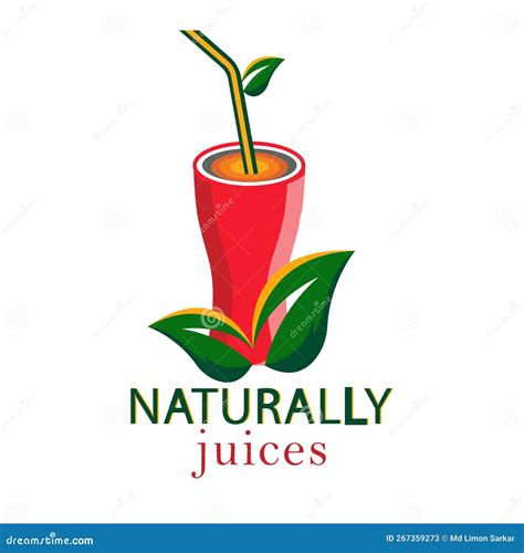 Natural Juice Logo Vector Juice Logo Art Stock Vector Illustration