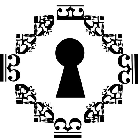 Keyhole Shape In A Rhomb Of Decorative Squares Vector Svg Icon Svg Repo