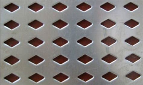 Perforated Metal Mesh Plate Diamond Holes From Tec Sieve China