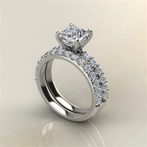 Hidden Halo Princess Cut Moissanite Engagement Ring Yalish Diamonds