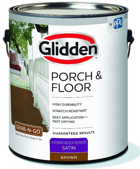 Glidden F Gallon Brown Satin Interior Exterior Porch And