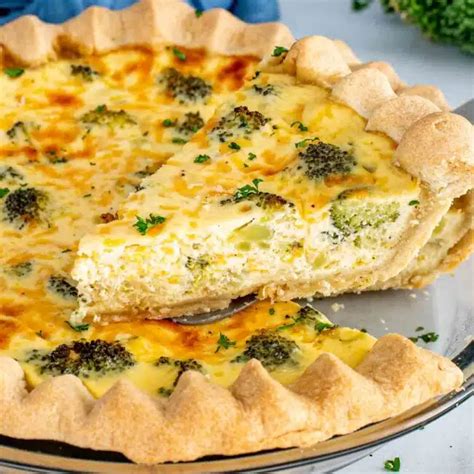 Broccoli Cheddar Quiche Craving Home Cooked