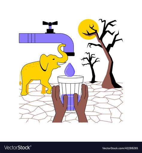 Lack Of Fresh Water Abstract Concept Royalty Free Vector