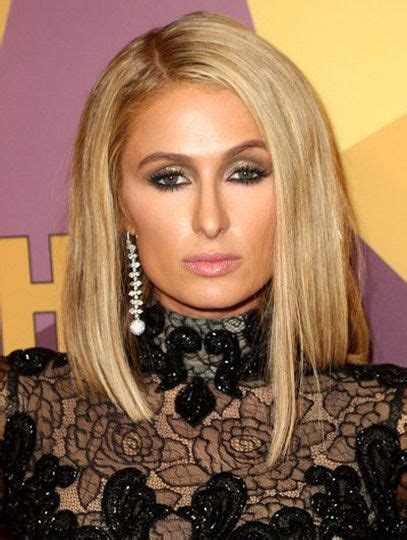 Straight Blonde Lace Front Shoulder Length Bobs Paris Hilton Wigs