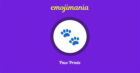 🐾 Paw Prints emoji Copy & Paste - Emojimania