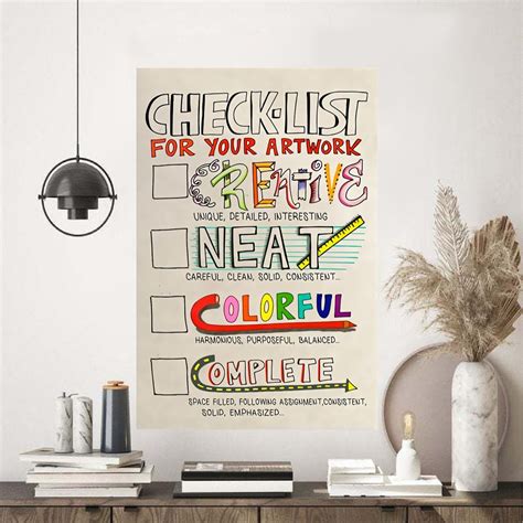 check list   artwork poster     poster walmartcom