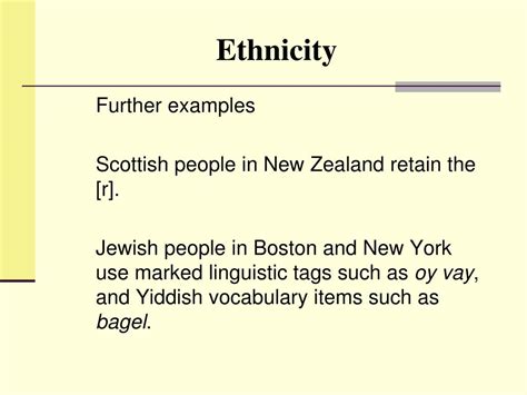 Ppt Sociolinguistics Chapter 8 Ethnicity And Social Networks