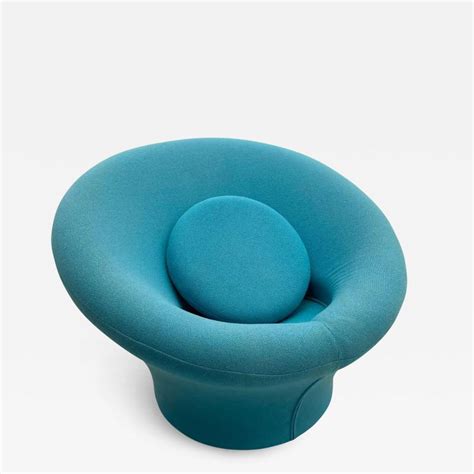 Pierre Paulin Mid Century Modern Blue Mushroom Chair By Pierre Paulin