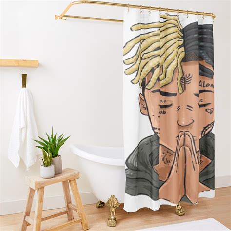 Xxxtentation Draw Cartoon Rip Legend Rap Shower Curtain Xxxtentacion