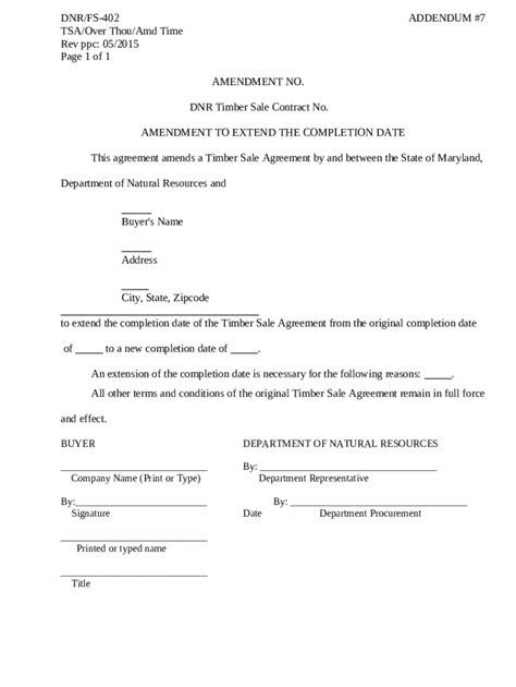 Timber Sale Agreement Application Guide Dnr Maryland Doc Template