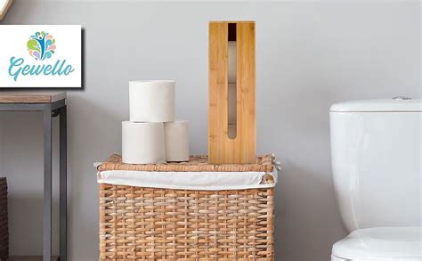 Gewello Toilet Paper Storage Made Of Bamboo Rolls X X