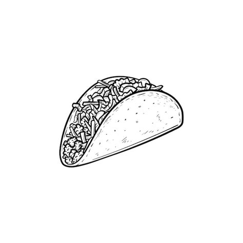 Premium Vector Taco Hand Drawn Outline Doodle Icon Traditional