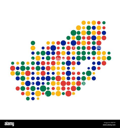 South Africa Map Silhouette Pixelated Generative Pattern Illustration