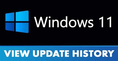 How to View Windows 11 Update History