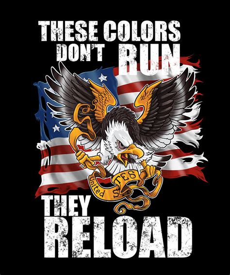 Patriotic I American Flag I Usa Colors Dont Run They Reload Digital Art