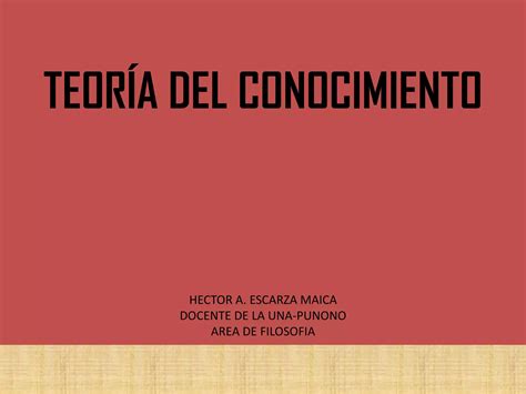 Teoria Del Conocimiento 2023 Pdf