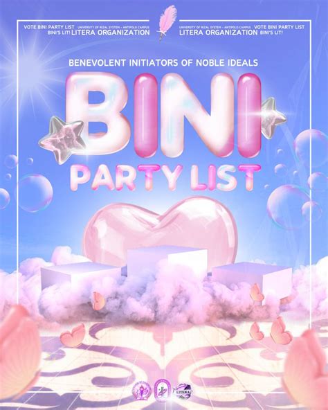 Bini Party List In 2024 Graphic Poster Graphic Design Tutorials