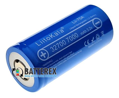 Аккумулятор 32700 LiFePO4 Liitokala Lii 70A 7000mah 3 2V 30A Купить