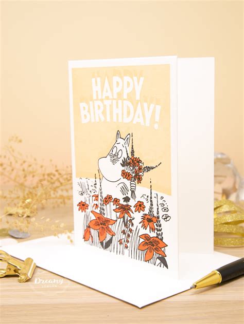 Moomin Birthday Card Illustrated Birthday Card Birthday Etsy Uk