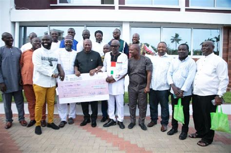 Ndc Greater Accra Constituency Chairmen Present Gh K To John Mahama