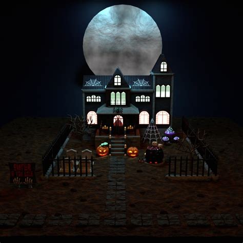 3D model Haunted Halloween House - TurboSquid 1990739