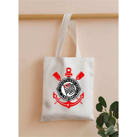 Bolsa Sacola Ou Ecobag Feminina Personalizada Tema Corinthians 35x40cm