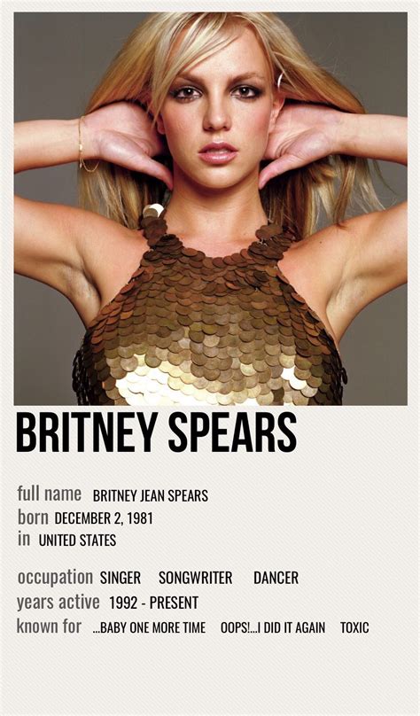 Britney Spears Britney Spears Celebs Movie Posters Minimalist