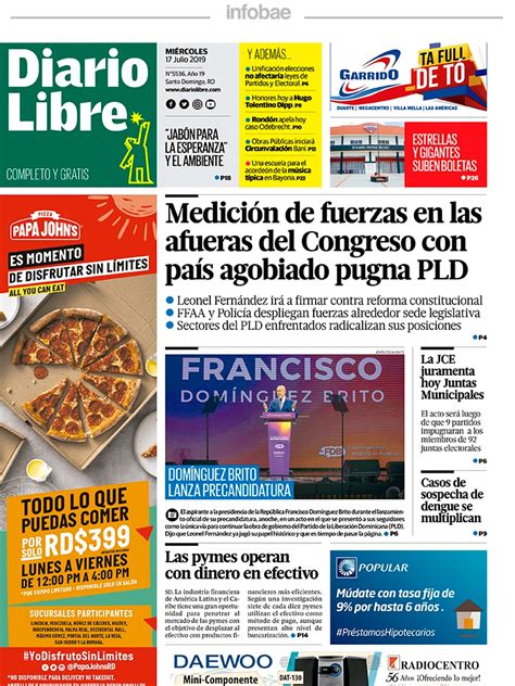 Diario Libre Republica Dominicana 17 De Julio De 2019 Infobae