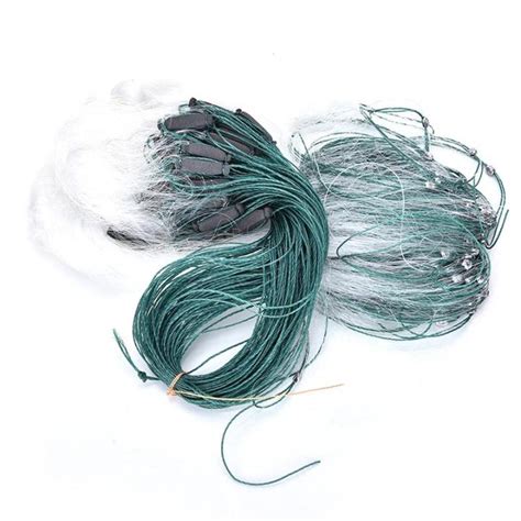 Potey 25m 3 Layers Monofilament Gill Fishing Net With Float Fish Trap