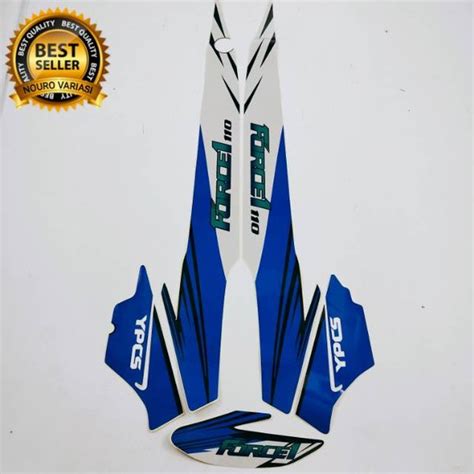 Jual Striping Yamaha Force One 1 110 1994 Biru Silver Stiker List Body