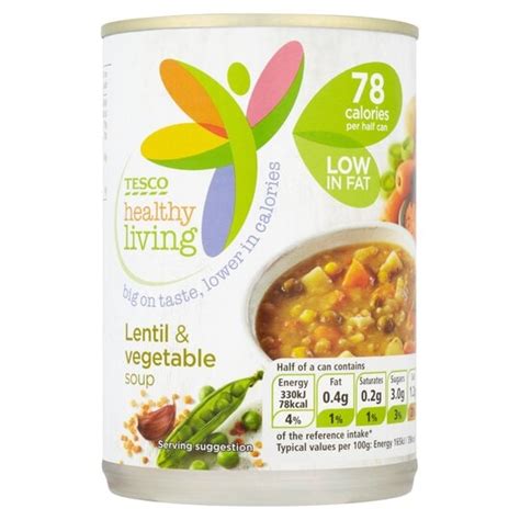 Tesco Healthy Living Lentil And Vegetable Soup 400g Tesco Groceries