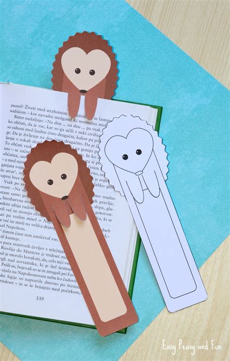 Printable Hedgehog Bookmarks - Easy Peasy and Fun