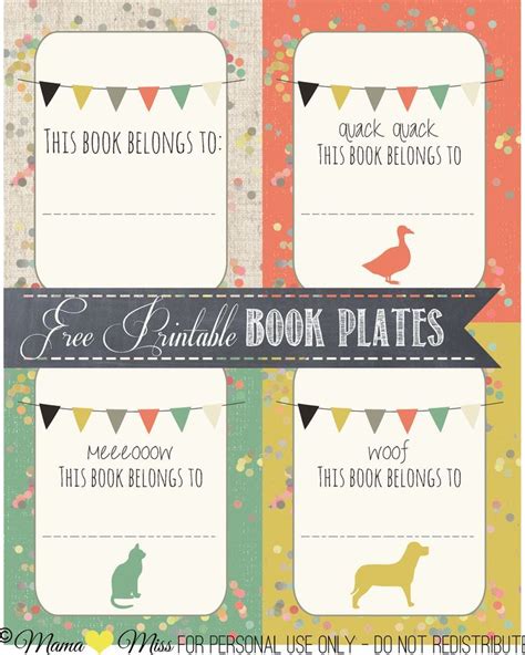 Best Bookplate Labels Book Label Templates Images On Pinterest