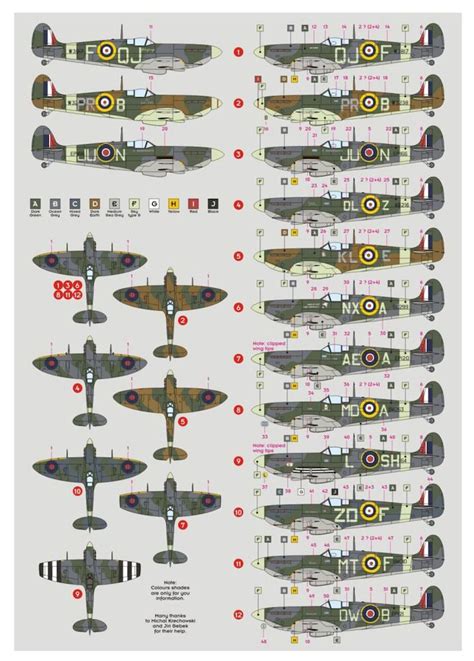 Dk Decals Dk48046 Spitfire Mkv Of Squadron Leaders 12 Camo Sche