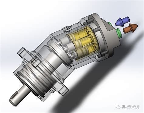 【泵缸阀杆】 轴向柱塞泵简易结构3d图纸 Solidworks设计 附stepsolidworks 仿真秀干货文章