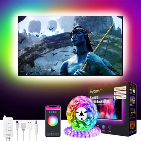 Ruban LED TV RGB Bande 3M WIFI Bande 90LEDs Lumineuse Synchroniser