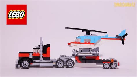 Lego Flatbed Truck With Helicopter 31146 Creator 3 In 1 Fast Build