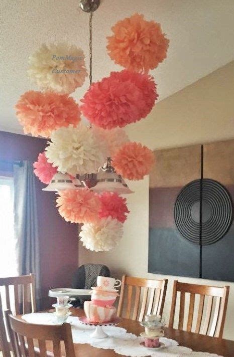 Set Of Tissue Paper Poms Wedding Decor Party Paper Poms Etsy