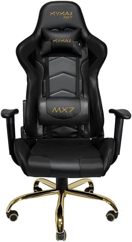 Mymax Cadeira Gamer Mx Giratoria Preto Gold Edition Modelo