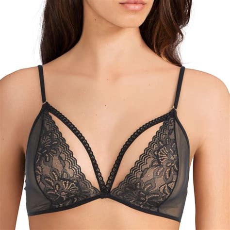 Black Lace Triangle Bralette Brandalley