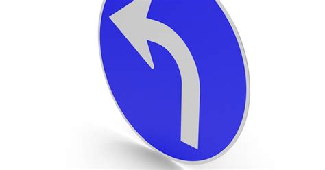 portuguese turn left  sign   metal traffic envato elements
