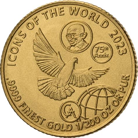 Unze Gold Ruanda Icons Of The World Todestag Mahatma Gandhi